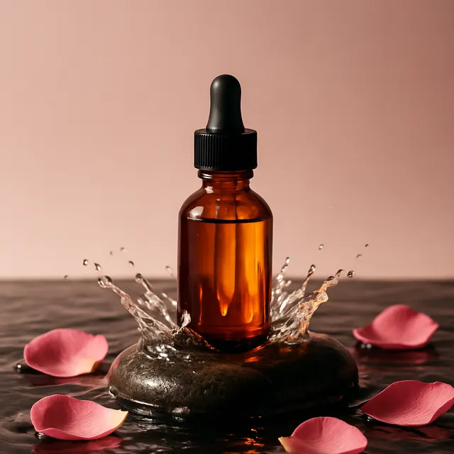 Example ad: Your glow, in three drops.