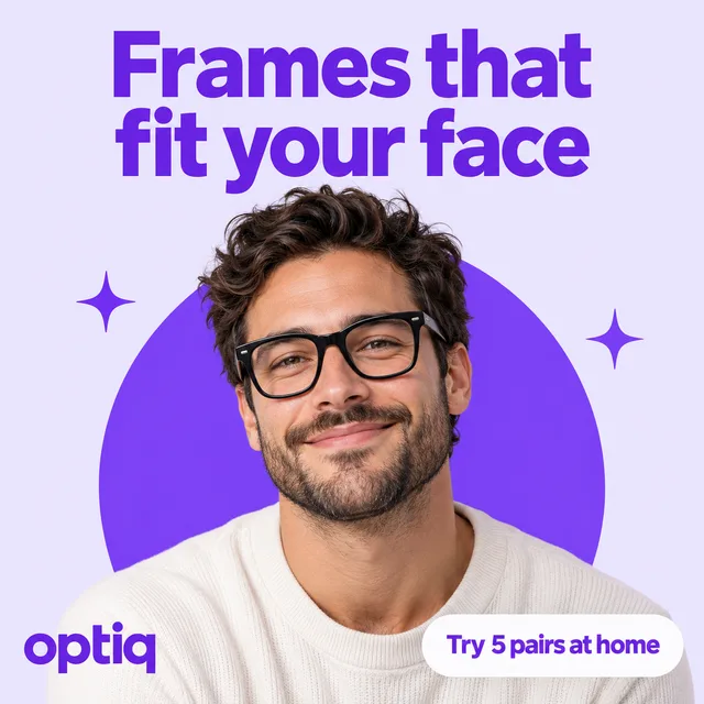 Example ad: Frames that fit your face.